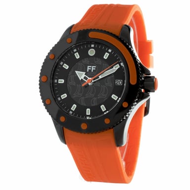 Folli Follie Reloj de hombre Cuarzo negro naranja