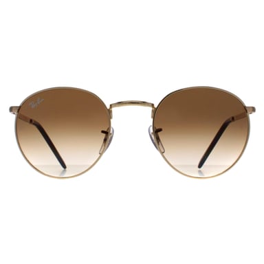 Ray-Ban Redondo Unisex Oro Marrón degradado RB3637 Nuevo Redondo