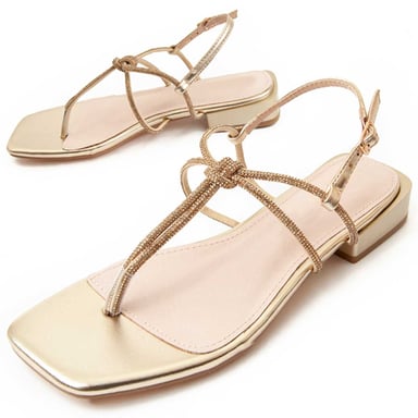 Sandalía de Tacón Montevita Sandalo3 en Oro