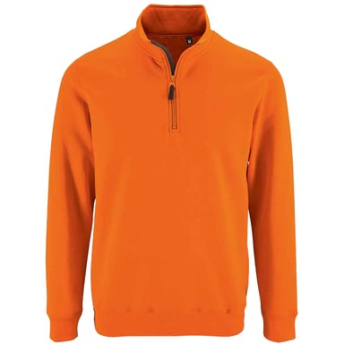 SOLS Mens Stan Zip Standing Collar Jumper (Orange)