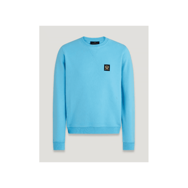 Belstaff Mens Crew Neck Sweatshirt With Logo Patch
