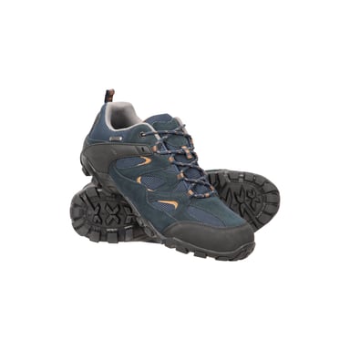 Mountain Warehouse Mens Curlews Waterproof Suede Walking Shoes (Navy)