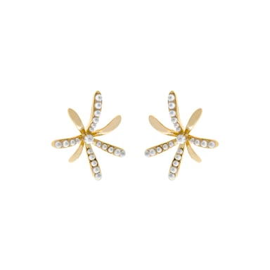 Pendientes Luxenter de Perla Blanca acabados en rodio - Rismu