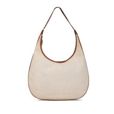Vintage Hermès Toile Natural Barenia Gao Bag Brown