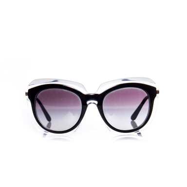 Oversized Black on transparent sunglasses