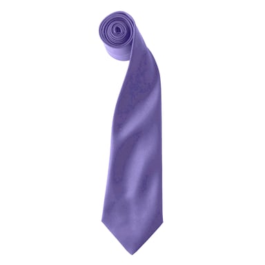Premier Colours Mens Satin Clip Tie (Pack of 2) (Purple)