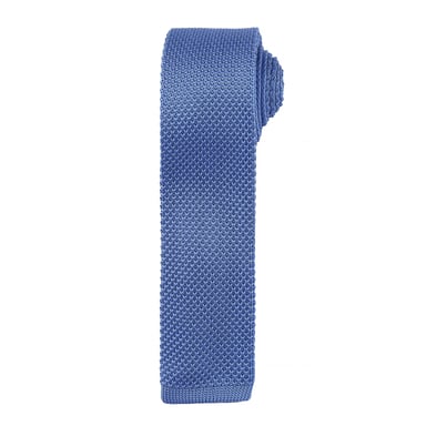 Premier Mens Slim Textured Knit Effect Tie (Pack of 2) (Mid Blue)