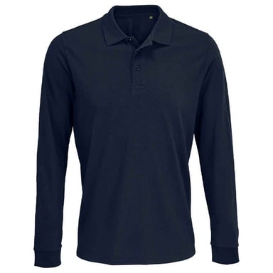 SOLS Unisex Adult Prime Pique Long-Sleeved Polo Shirt (French Navy)
