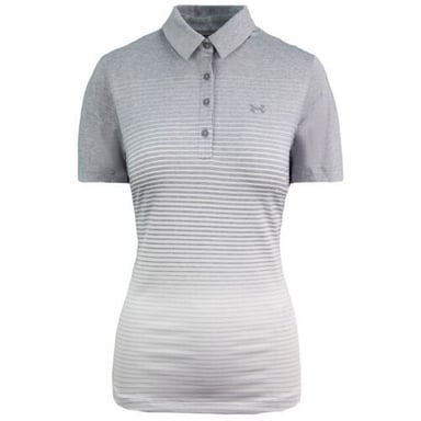 Polo de golf gris Zinger para mujer Under Armour HeatGear