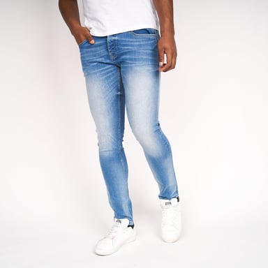 Crosshatch Mens Barbeck Slim Jeans (Light Wash)