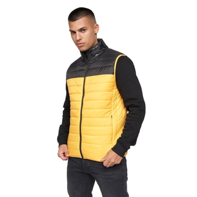 Crosshatch Mens Presnell High-Neck Gilet (Yellow)