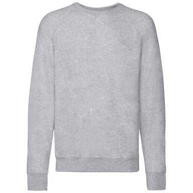 Fruit of the Loom Unisex Adult Lightweight Raglan Sweatshirt (Heather Grey)