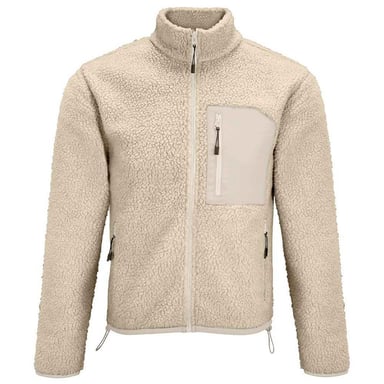 SOLS Unisex Adult Fury Sherpa Fleece Jacket (Shear Beige/Beige)
