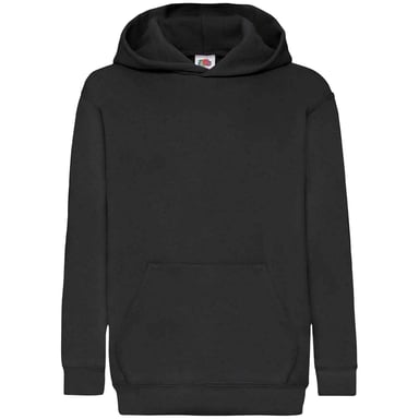 Fruit Of The Loom Kids Unisex Classic 80/20 Hoodie (Black)