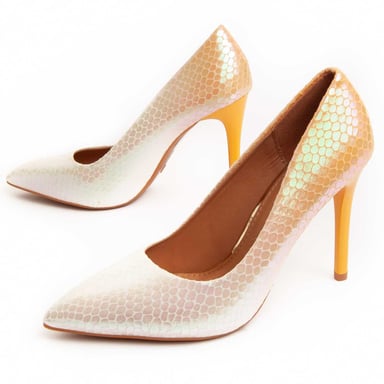 Zapato de Tacón Montevita Queen2 en Amarillo