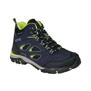 Regatta Childrens/Kids Holcombe IEP Junior Hiking Boots (Navy/Lime Punch)