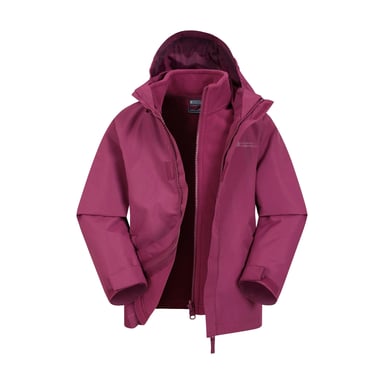 Mountain Warehouse Childrens/Kids Fell 3 in 1 Water Resistant Jacket (Grape)