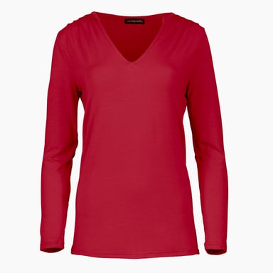 Camiseta Roja de Cuello en V