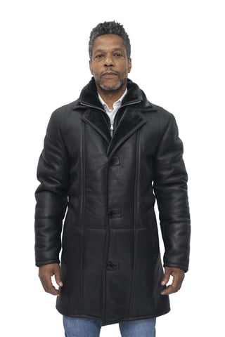 Abrigo de piel de oveja cálida para hombre - Florence