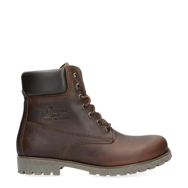 Panama Jack 03 C8 Botas marrones para hombre, impermeables, de cuero, con cordones, para senderismo, hasta el tobillo