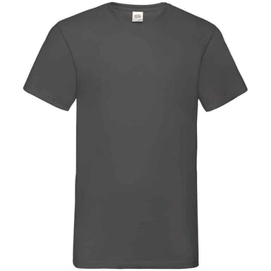 Fruit of the Loom Mens Valueweight V Neck T-Shirt (Light Graphite)