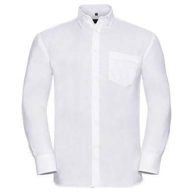 Russell Collection Mens Ultimate Non-Iron Long-Sleeved Formal Shirt (White)