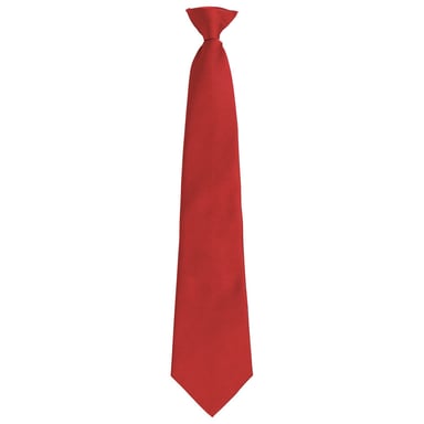 Premier Unisex Adult Colours Fashion Plain Clip-On Tie (Red)