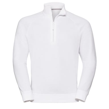 Russell Mens Authentic Quarter Zip Sweatshirt (White)