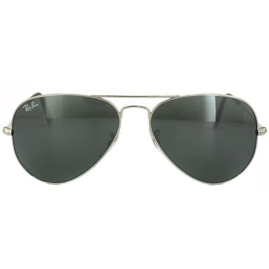 Gafas de sol Ray-Ban Aviator unisex gris plata con espejo