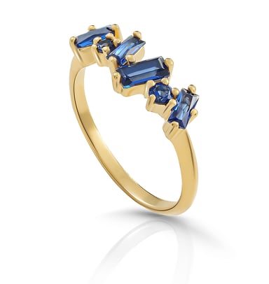 Orphelia 'Novel' Women's 925 Sterling Silver Ring - Gold ZR-7534