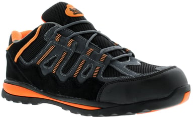 Tradesafe Raft Men's Leather Safety Trainers Black