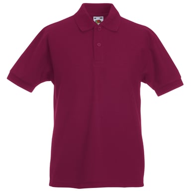 Fruit of the Loom Childrens/Kids Pique Short-Sleeved Polo Shirt (Burgundy)