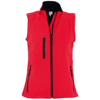 SOLS Womens/Ladies Rallye Soft Shell Bodywarmer Jacket (Red)