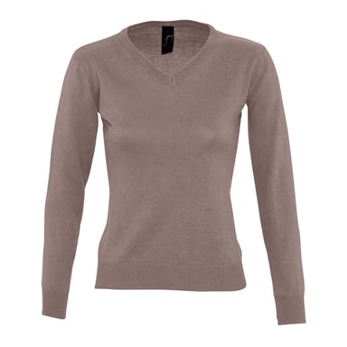 SOLS Womens/Ladies Galaxy V Neck Sweatshirt (Medium Grey)