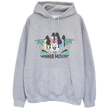 Disney Womens/Ladies Minnie MM Palm Hoodie (Sports Grey)