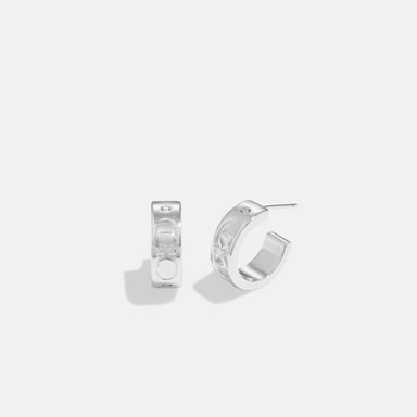 Kissing C Small Huggie Earrings