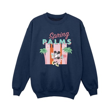 Disney Boys Minnie Mouse Spring Palms Sweatshirt (Navy Blue)