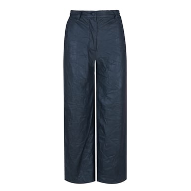 Falda pantalón de cuero sintética azul de Conquista Fashion