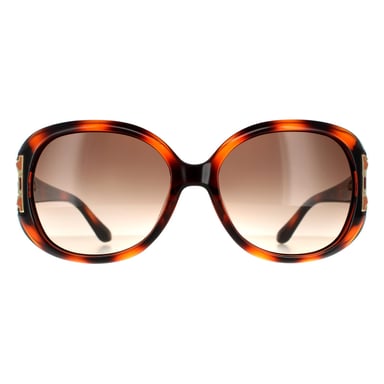 Salvatore Ferragamo Oval Womens Tortoise Brown Gradient Sunglasses