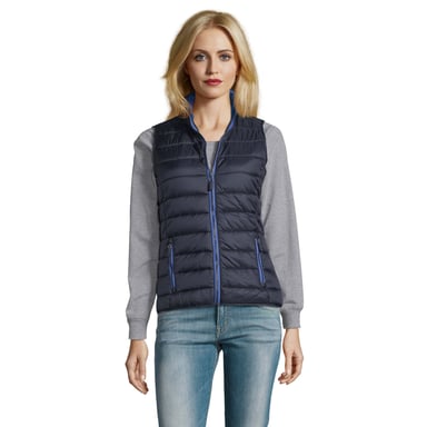 SOLS Womens/Ladies Wave Lightweight Body Warmer (Navy)