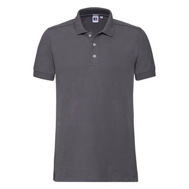 Russell Mens Stretch Fitted Polo Shirt (Convoy Grey Solid)
