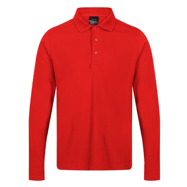 Regatta Mens Pro Long-Sleeved Polo Shirt (Classic Red)