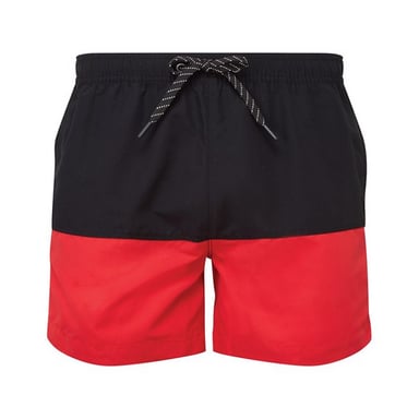 Asquith & Fox Mens Swim Shorts (Black/Red)