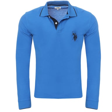 U.S. Polo Assn. LongSleeve Poloshirt in Blue