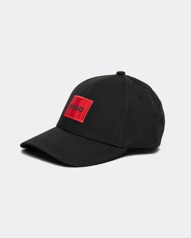 HUGO Men-X 581-RL Mens Cotton-Twill Cap With Red Logo Label