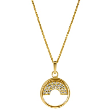 Orphelia 'Tista' Women's 925 Sterling Silver Pendant with Chain - Gold ZH-7586/G