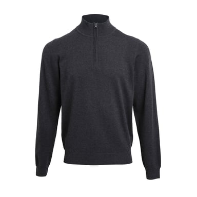 Premier Mens Zip Neck Sweatshirt (Charcoal)