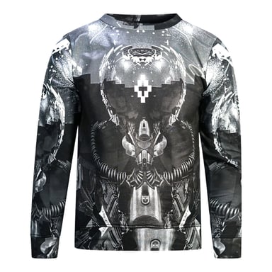 Marcelo Burlon zwarte trui met grafisch motief