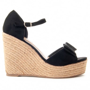 Sandalía Montevita Wedge Sparto Spartsum9 en Negro
