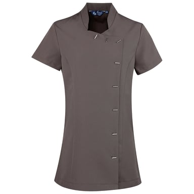 Premier Womens/Ladies Orchid Short-Sleeved Tunic (Dark Grey)